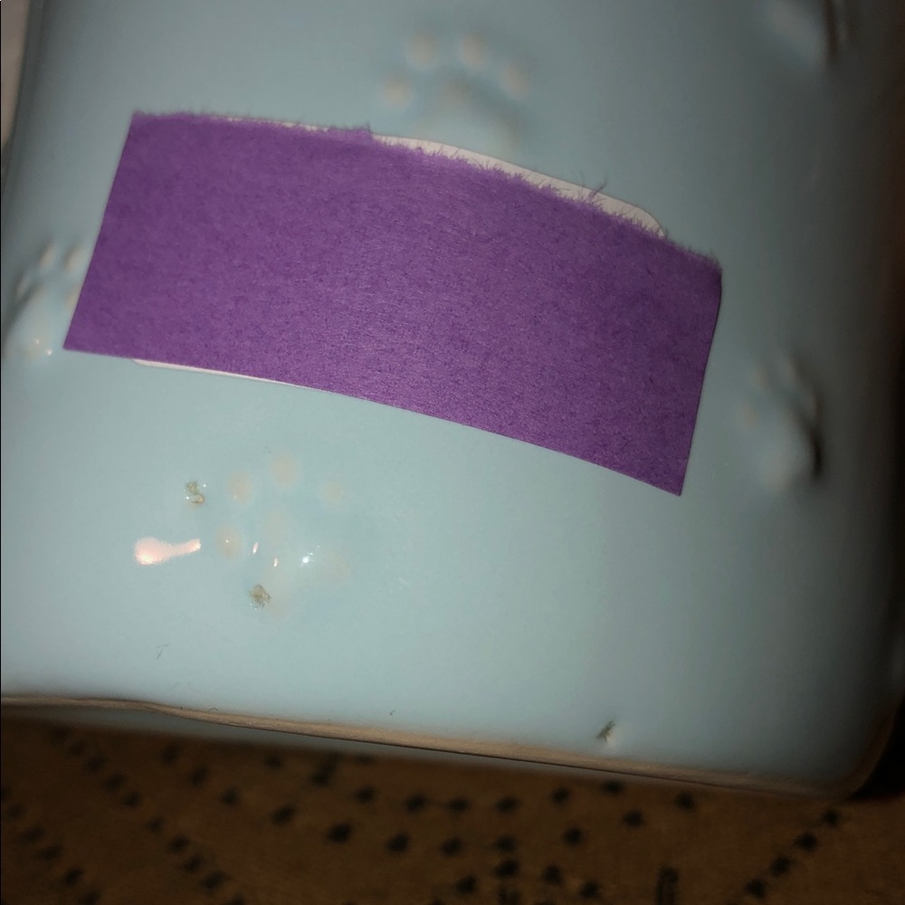 Rae Dunn FUR MOM Mug Light Blue/Raised Paw Prints - Picture 9 of 10